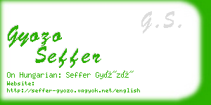 gyozo seffer business card